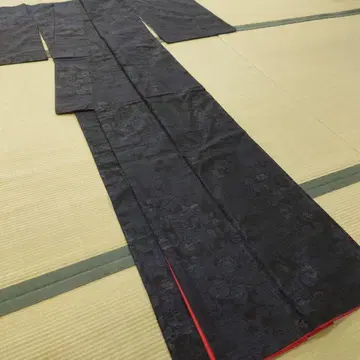 별주 오시마 명주 순수 실크 이중 기모노