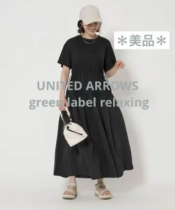green label relaxing 타프타 도킹 원피스 * 블랙
