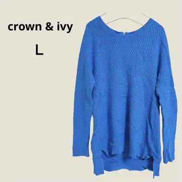 crown & ivy 파랑 니트 스웨터 L 사이즈