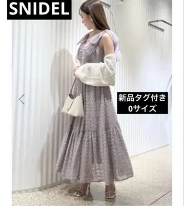 택 포함 미사용 새상품 snidel 리본 티어드 원피스