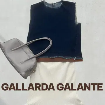 GALLARDA GALANTE 슬리브리스 데님 상의 소가죽