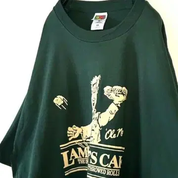 USA 제작 LAMBERT 'S 카페 티셔츠 2XL 그린 구제 의류