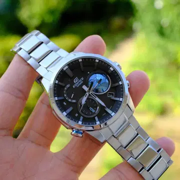 EDIFICE EQB-600D 손목시계 크로노그래프 블랙/실버