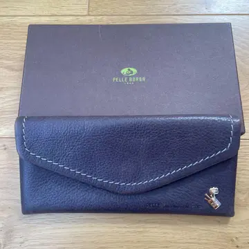 PELLE BORSA 다크 브라운 지갑 [미사용, 박스 포함]