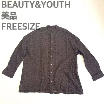 BEAUTY&YOUTH UNITED ARROWS 레이스 셔츠 브라운