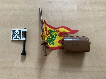 레고 LEGO 해적 깃발, 드래곤 깃발, 보물 상자