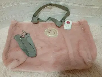 디즈니 스토어 멋쟁이 고양이 마리 핑크 퍼 숄더백