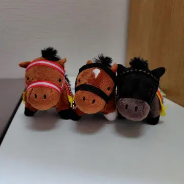 서러브레드 컬렉션 쁘띠 마스코트 봉제 인형 3종 세트
