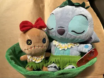 스티치와 스크럼프 봉제 인형 세트 알로하 디즈니 스토어 잘 자요