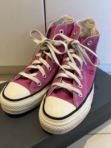 converse 핑크 하이컷 스니커즈