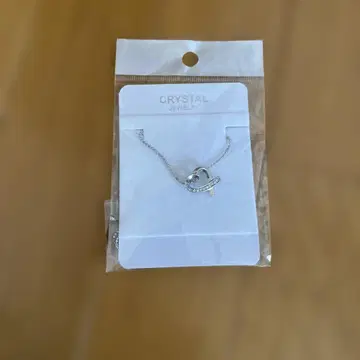 크리스탈 하트 모양 목걸이