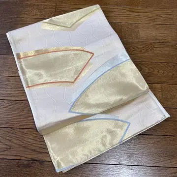 크림색, 부채 패턴, 지지 패턴, 후쿠로 오비, 포멀