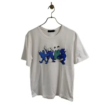 KAWS 오리지널 페이크 그래픽 티셔츠 남성용 2 화이트 카우스