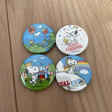 스누피 캔뱃지 4개 세트