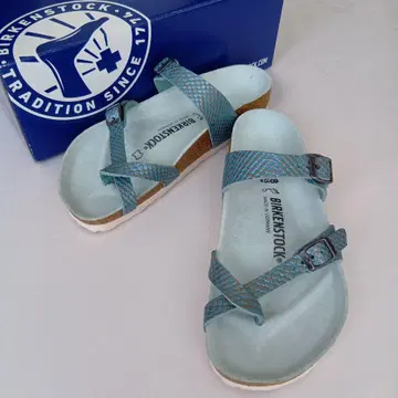 BIRKENSTOCK 파랑 스트랩 샌들 38