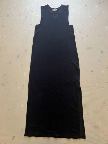 rag&born 슬리브리스 롱 원피스 블랙 슬릿