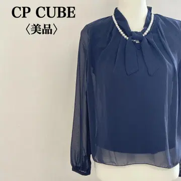 새상품급 CP CUBE 보타이 쉬폰 블라우스 비침 안감 고급 페미닌