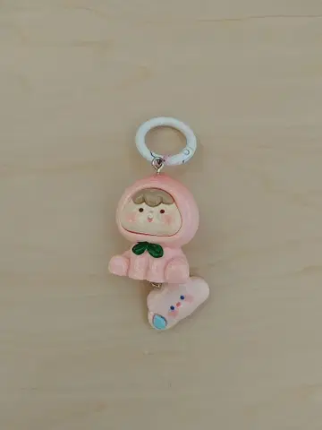 핑크 후드 캐릭터 키링