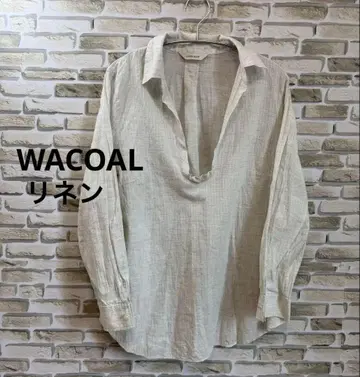 [ WACOAL LOVE BODY ] 면 코튼 린넨풍 넉넉한 셔츠 L
