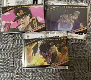 THE JOJO WORLD 스퀘어 캔뱃지 쿠죠 죠타로 3개 세트