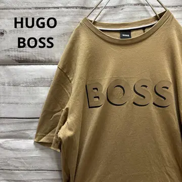 HUGO BOSS 로고 티셔츠 브라운 L 심플 세련된 인기