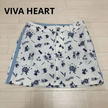 VIVA HEART 비바 하트 카니발 프린트 트윌 스커트 골프