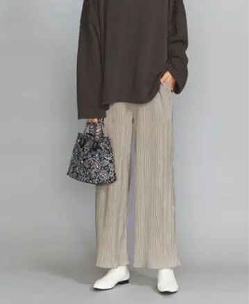 BEAUTY&YOUTH UNITED ARROWS BY 플리츠 와이드 팬츠