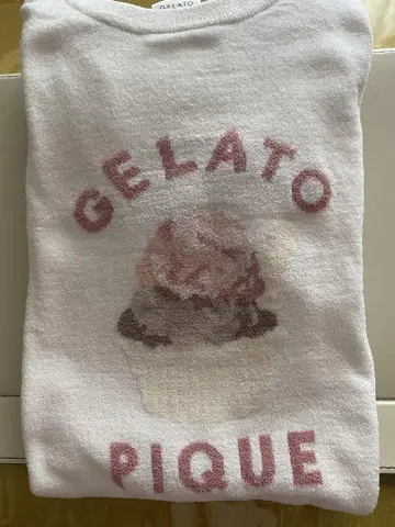 미사용 새상품 GELATO PIQUE 아이스크림 프린트 파일 원피스