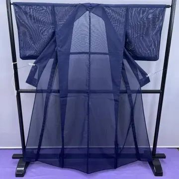 Y 3168 폴리에스테르 이로무지 여름 기모노 다크 네이비 문양 있음