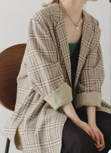 Kastane 체크 자카드 자켓