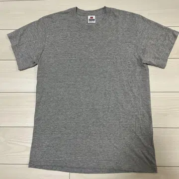 Hanes 아메리칸 파이버 크루넥 티셔츠 L 사이즈 그레이