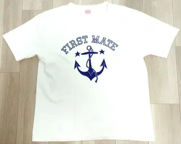 CUSHMAN 쿠시맨 화이트 T L 사이즈 스며들기 FIRST MATE