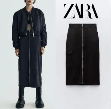 ZARA 자라 나일론 스커트 지퍼 스커트