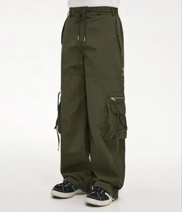 Nylon Cargo String Pants Khaki