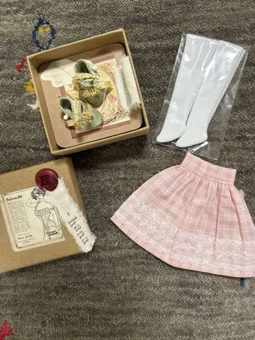 네오 브라이스용 인기 작가 실크 신발 스커트 아웃핏