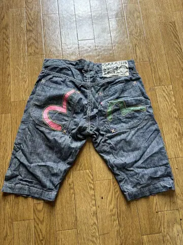 EVISU 소프트 데님 숏팬츠