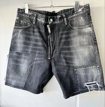 DSQUARED2 블랙 데님 숏팬츠 46