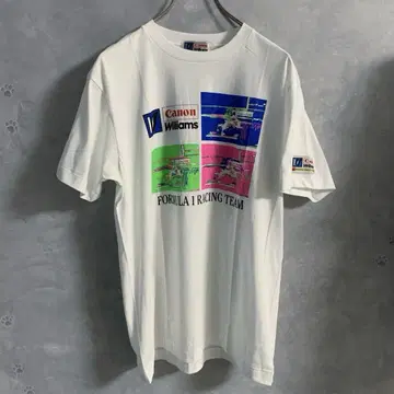 90's 택 포함 캐논 캐논 싱글 스티치 기업 티셔츠 반팔