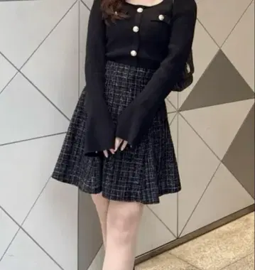 An MILLE 팬시 트위드 플레어 스커트