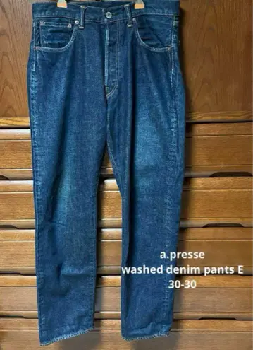 a.presse washed denim pants E 30-30