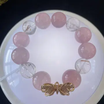 로즈쿼츠 16mm 운모 14mm 팔찌 안지름 15