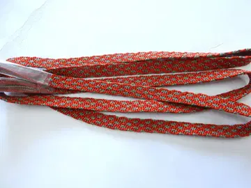 순수 실크 고급 손으로 짠 끈 독특한 짜임 허리띠 적단색