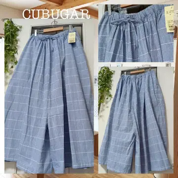 새상품 CUBUGAR 스트라이프 가우초 팬츠