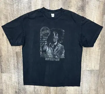 00'S BOB MARLEY 반팔 티셔츠 페이드 블랙 XL