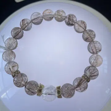 루틸 쿼츠와 수정 팔찌 안지름 15