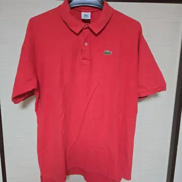 구제 의류 Lacoste 빨간색 피케 셔츠