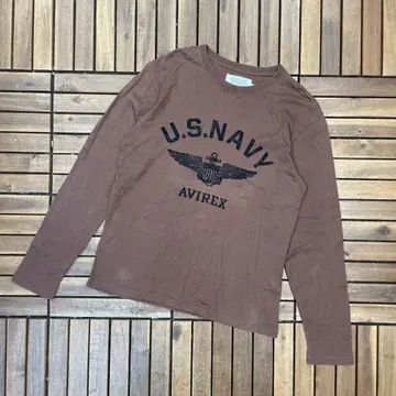 AVIREX U.S. NAVY 크루넥 긴팔 티셔츠 롱티 밀리터리