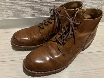 PADRONE 가죽 부츠 카멜 브라운 27cm 27.5cm