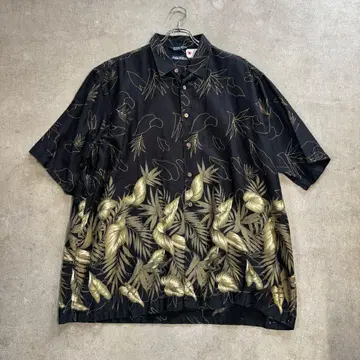 1990's NAUTICA 리프 무늬 알로하 셔츠