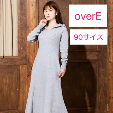 overE 오버이 속기모 후드티 원피스 그레이 90